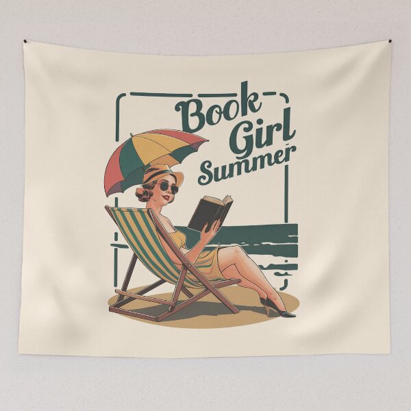 Item preview, Book Girl Summer – Funny Retro Reading Lover designed and sold by MAGICKEY2024.