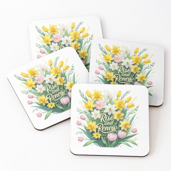 Item preview, Rise and Renew - Inspirational Floral Bouquet - Happy Easter designed and sold by GlowPrint Creations.