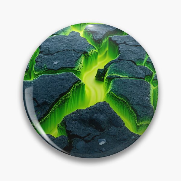 Item preview, Alien Green Lava Water On Fire With Mist - Earth Rocks Crack designed and sold by SassyArtistry.