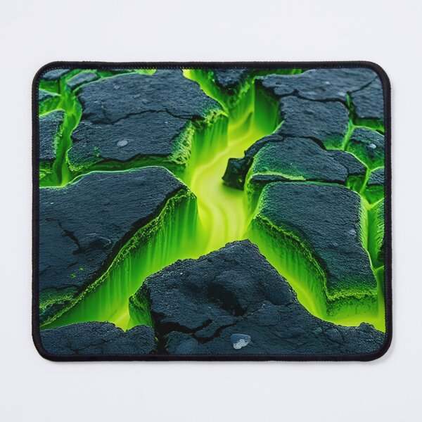 Item preview, Alien Green Lava Water On Fire With Mist - Earth Rocks Crack designed and sold by SassyArtistry.