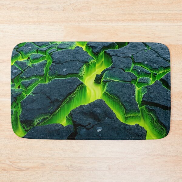 Item preview, Alien Green Lava Water On Fire With Mist - Earth Rocks Crack designed and sold by SassyArtistry.