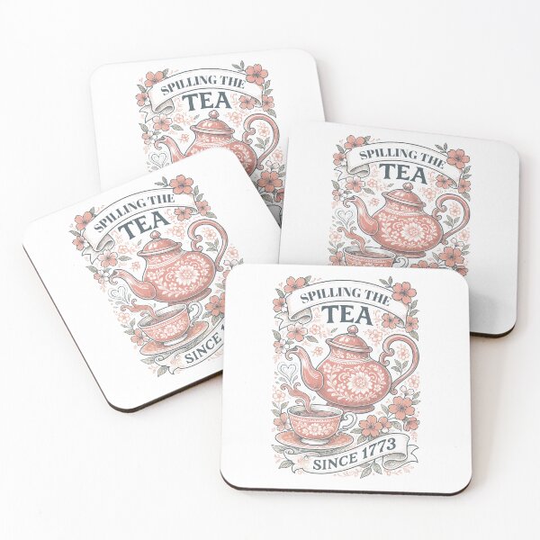 Item preview, Spilling The Tea Since 1773 Funny Vintage Tea Party Design Pink Boston Tea Party designed and sold by MarketMavenGift.