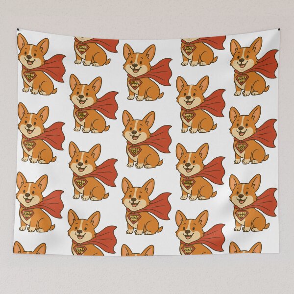 Item preview, Superdog Corgi! With red cape and everything. For those who love and swear by the corgi as the best dog breed.  designed and sold by adesignworld.