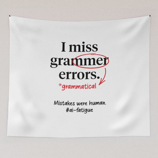Item preview, I Miss Grammatical Errors Funny AI Office Humor designed and sold by Uppercase Tees.
