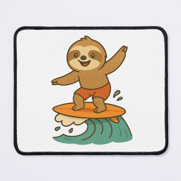 Item preview, Sloth surfing cute cartoon with everyones favorite animal designed and sold by adesignworld.