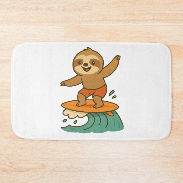 Item preview, Sloth surfing cute cartoon with everyones favorite animal designed and sold by adesignworld.
