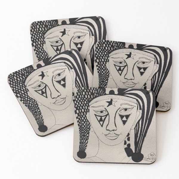 Item preview, Black and white jester  designed and sold by David Ulm.