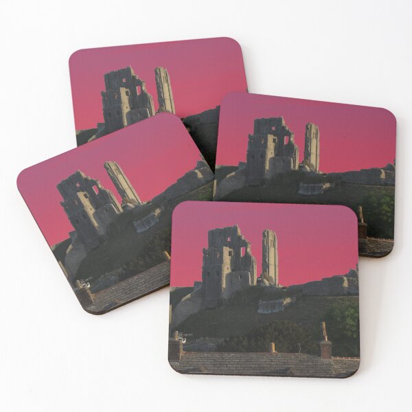 Item preview, Corfe Castle, Dorset ( Pink Sky ) From East Street designed and sold by wiggyofipswich.