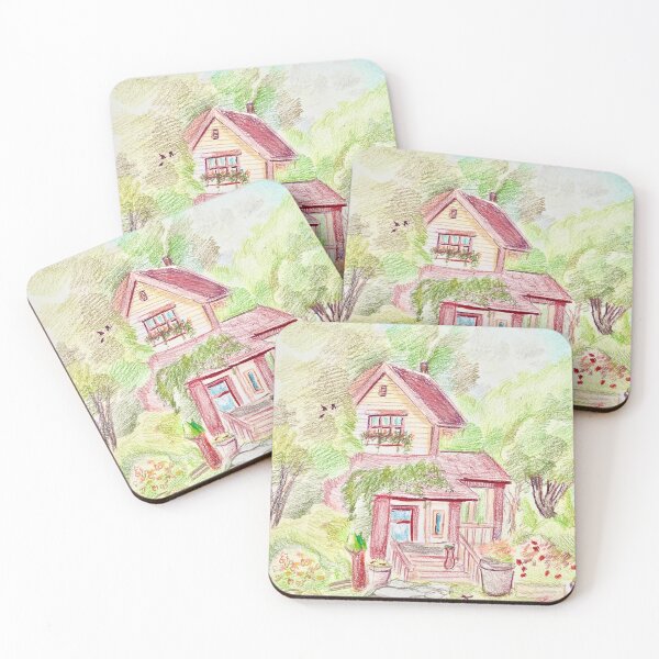 Item preview, A Little Red House in the Woods designed and sold by mewcha.