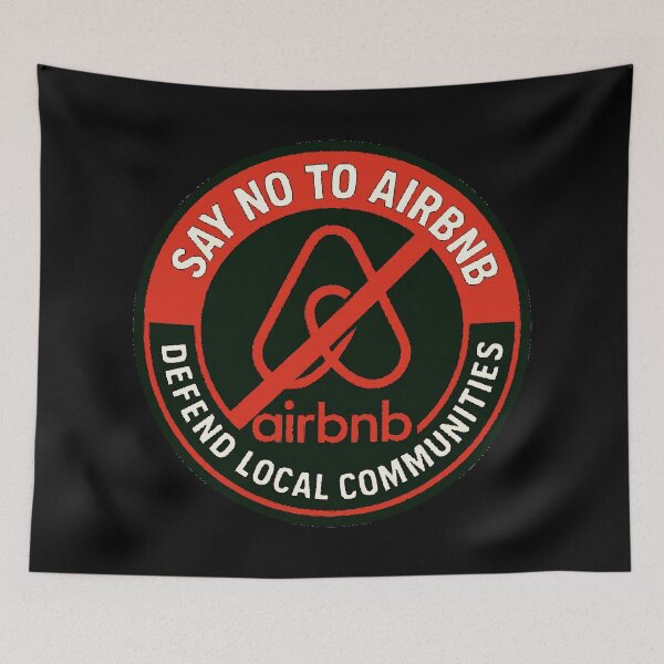 Item preview, Black Support Local Communities, not accommodations - No To Airbnb - Anti Airbnb designed and sold by SassyArtistry.
