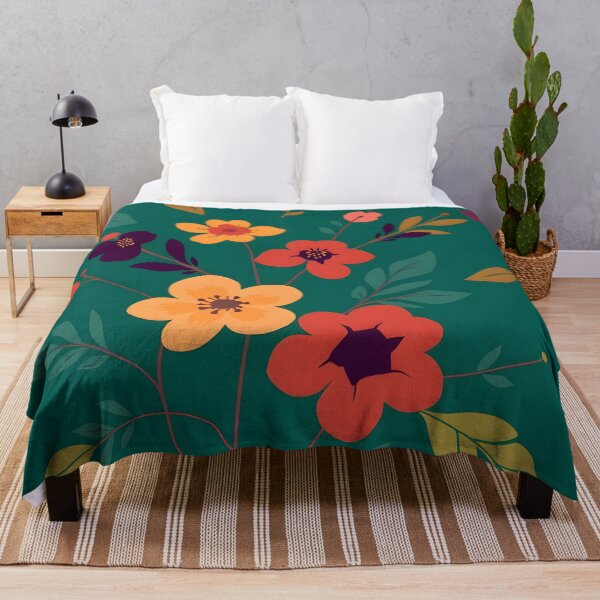 Item preview, Cute Colorful Botanical Vintage Floral Pattern designed and sold by SassyArtistry.