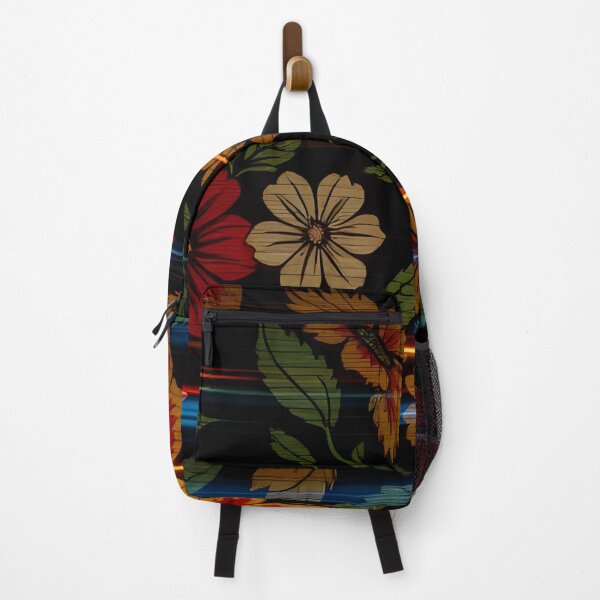 Item preview, Slow Motion Dark Colorful Botanical Vintage Floral Pattern  designed and sold by SassyArtistry.