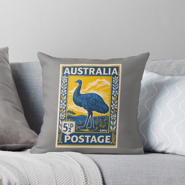 Item preview, Australia Emu Stylized Postage Stamp designed and sold by retrographics.