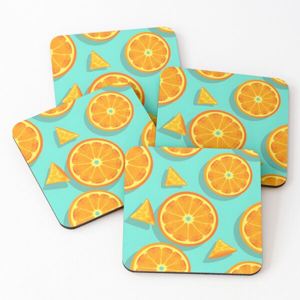 Item preview, Cool Cute Orange Slices On Teal Background Summer Theme designed and sold by SassyArtistry.