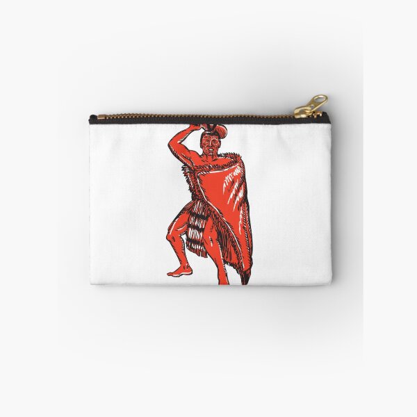 Item preview, Maori Chief Warrior Holding Patu Etching designed and sold by patrimonio.