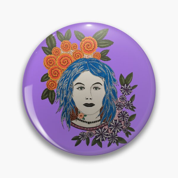 Item preview, woman with flowers purple designed and sold by Fred  Terpe.