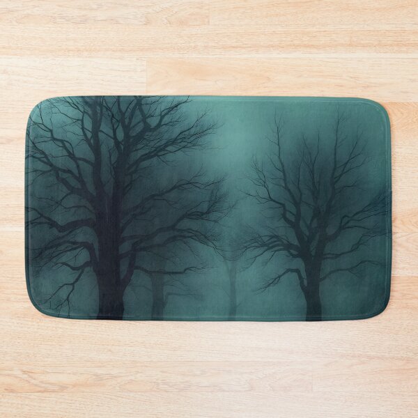 Item preview, Trees in the Fog – Haunted Forest Trail Under Pale Moonlight - Gothic Mist Horror Landscape designed and sold by SassyArtistry.