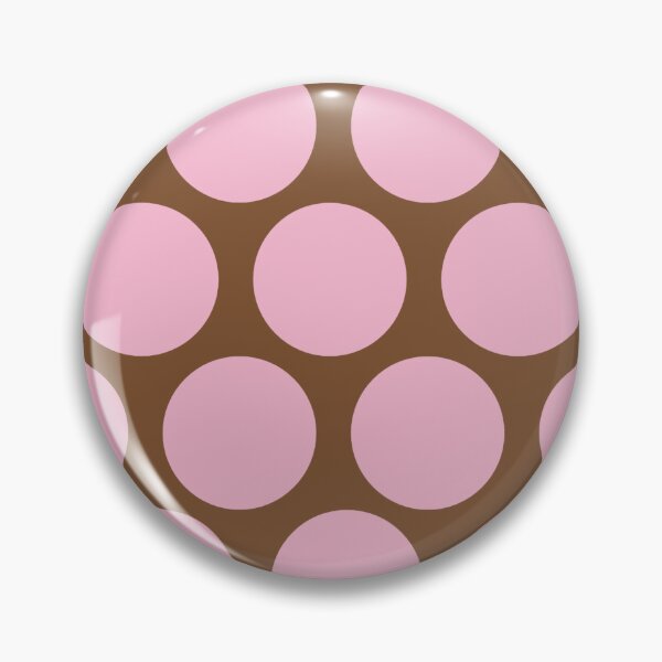 Artikelvorschau, Große rosa Tupfen auf braunem Muster entworfen und verkauft von SaraEgg.