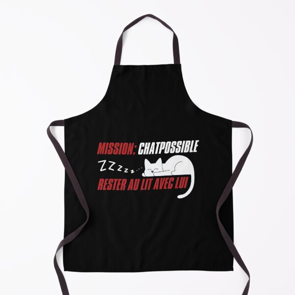Item preview, Mission Chatpossible rester au lit avec lui humour chat designed and sold by Niko Samuel.