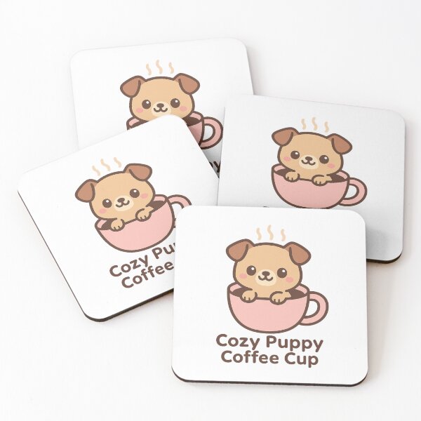 Item preview, Cozy puppy inside coffee cup designed and sold by SkyR1v3r.
