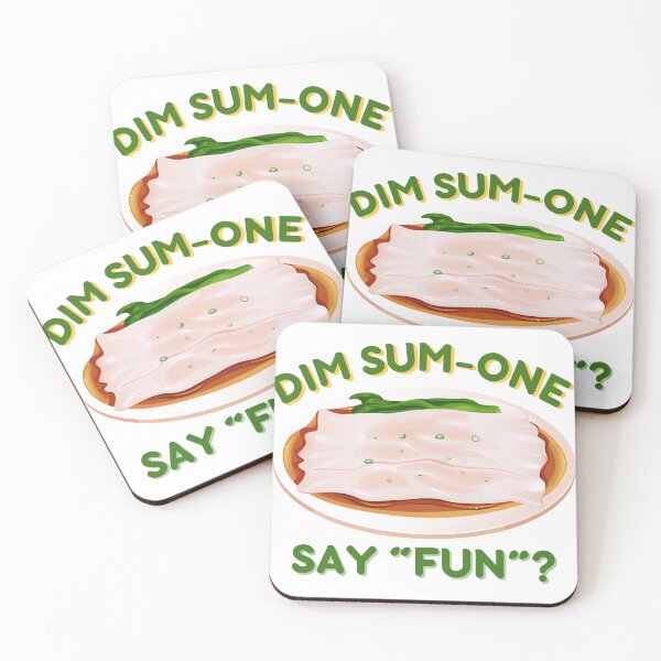 Item preview, Dim Sum Pun Sticker – “Dim Sum-one Say Fun?” Cheung Fun Food Art, Cute Asian Food Humor designed and sold by ur uncle  bobby.