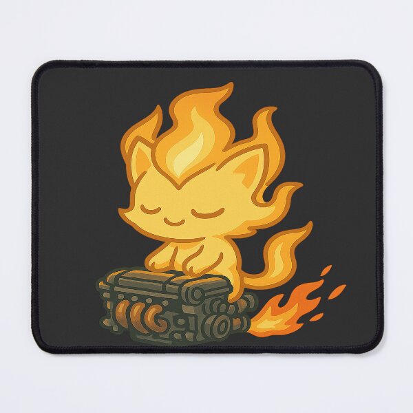 Item preview, The Engine’s Heart – Turbo Flame Cat Art designed and sold by Pixel-Pitstop.