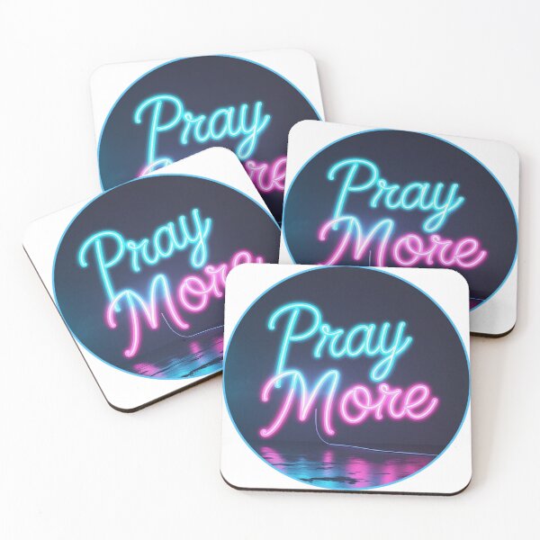 Item preview, Pray More – Neon Glow Christian Design designed and sold by SavvySojourner.
