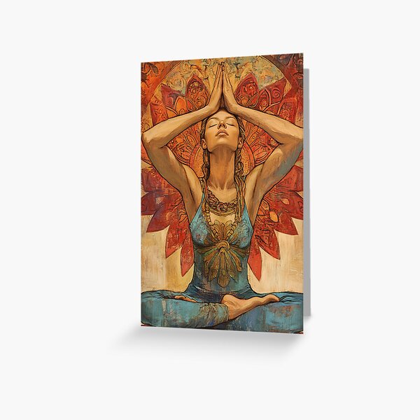 Item preview, Divine Yoga Energy – Sacred Woman in Prayer Pose designed and sold by Yogabyadeola.