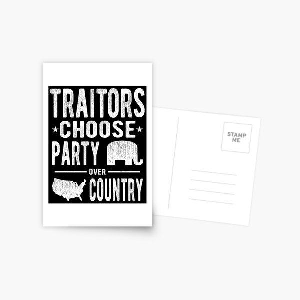 Traitors Party over Country Postcard