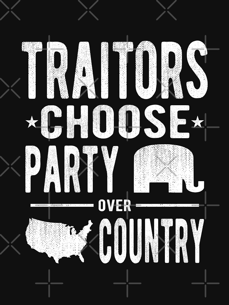 Thumbnail 7 of 7, Classic T-Shirt, Traitors Party over Country designed and sold by EthosWear.