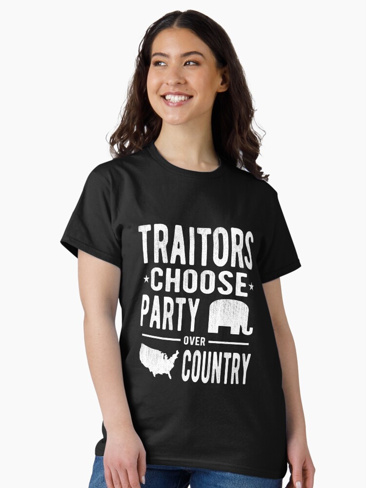Thumbnail 1 of 7, Classic T-Shirt, Traitors Party over Country designed and sold by EthosWear.
