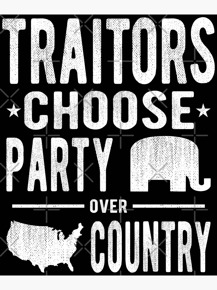 Thumbnail 3 of 3, Magnet, Traitors Party over Country designed and sold by EthosWear.