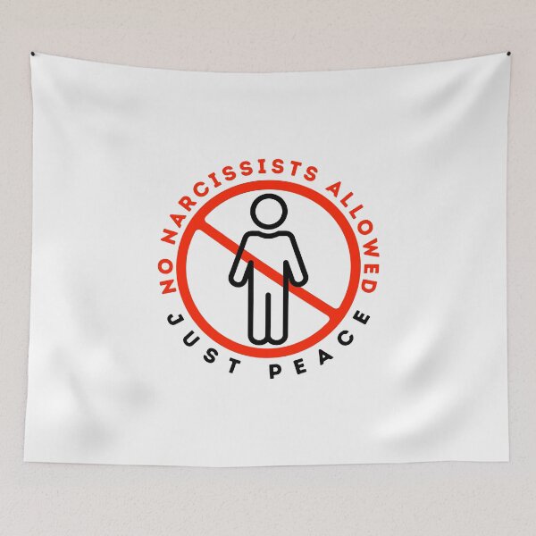 Item preview, No Narcissists Allowed, Just Peace Sign designed and sold by SassyArtistry.