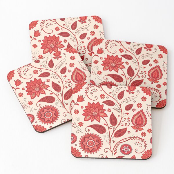 Item preview, Red beautiful design with flowers designed and sold by Erik Visnievskij.
