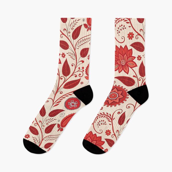 Item preview, Red beautiful design with flowers designed and sold by Erik Visnievskij.