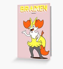 Cartoon Braixen Greeting Card