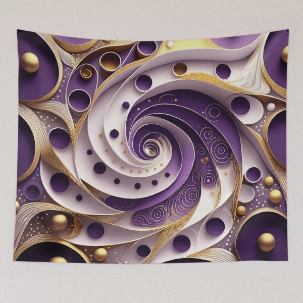 Item preview, Colorful Abstract Fibonacci Art 100 designed and sold by Vicky Brago-Mitchell®.