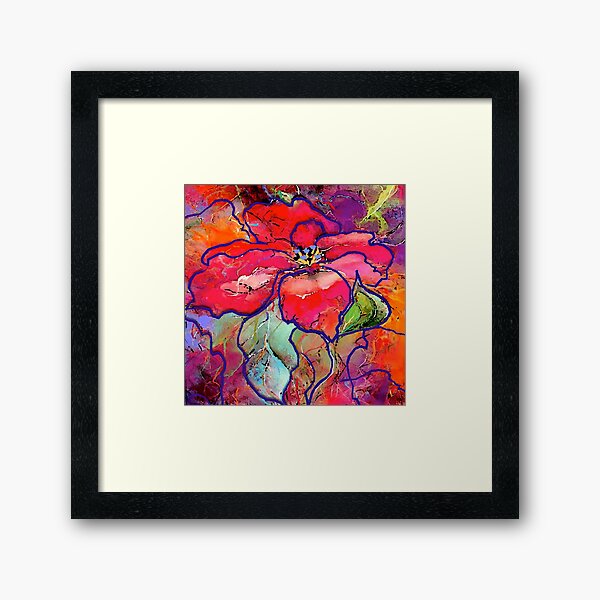 Item preview, Red Flower Abstract designed and sold by ViaARTfactory.