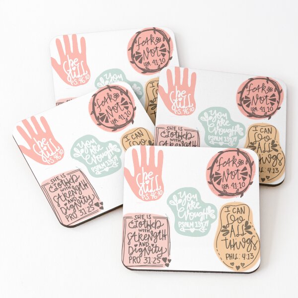 Item preview, 5 Inspiring Bible Quotes Handwriting Doodles  designed and sold by jteart.