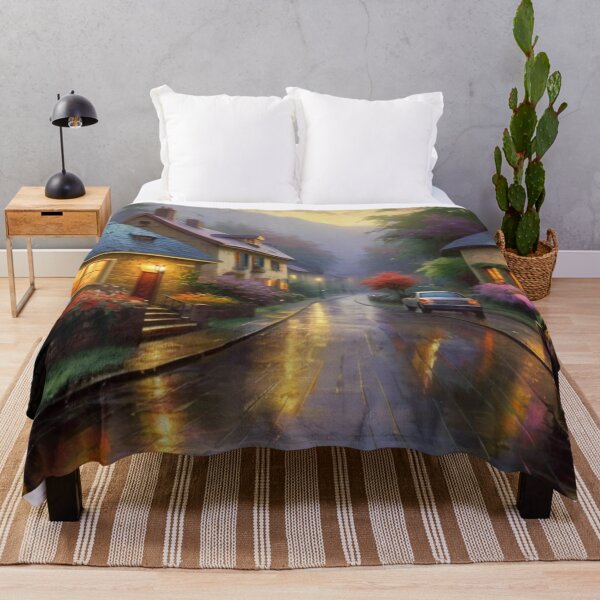 Item preview, Village Street in the Rain’s Embrace designed and sold by BlareBlare.