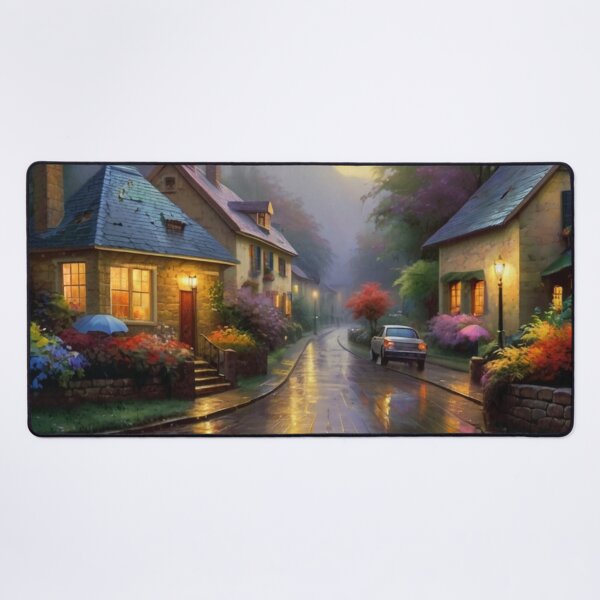 Item preview, Village Street in the Rain’s Embrace designed and sold by BlareBlare.