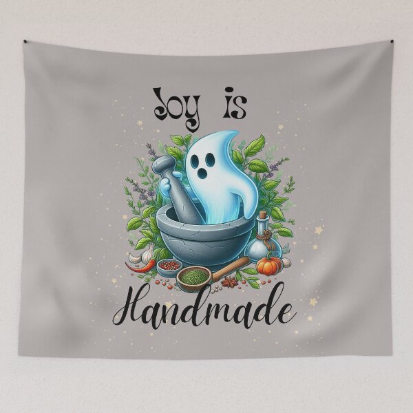 Item preview, Joy is Spookily Handmade – Cute Ghost Herbalist Art designed and sold by ByElise.
