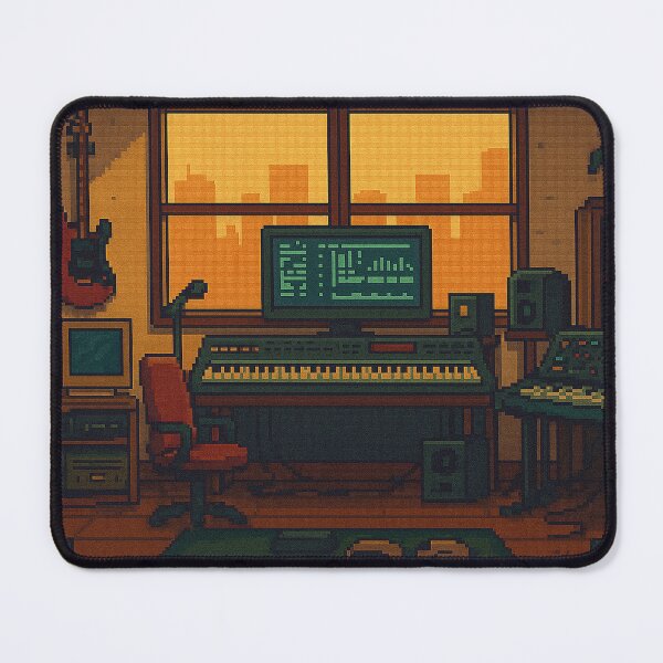 Item preview, Pixel Music Studio at Sunset Glow designed and sold by PixelPurrRadio.
