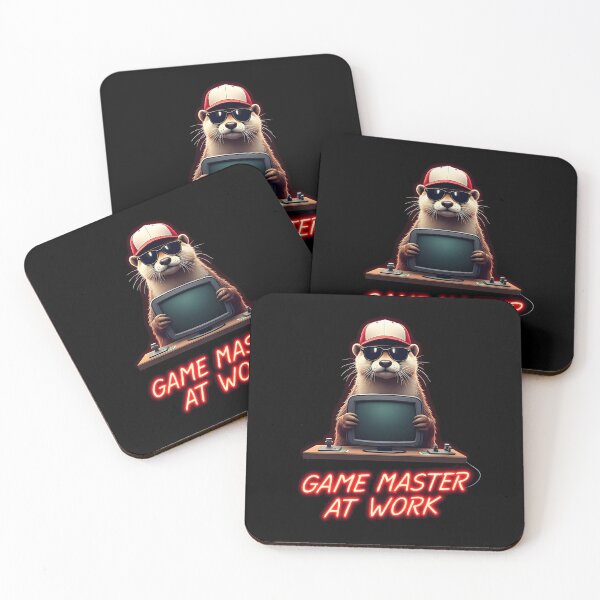 Artikelvorschau, Otter ist ein Game Master bei der Arbeit auf schwarzem Hintergrund entworfen und verkauft von Museum Of Non-Existing Art.