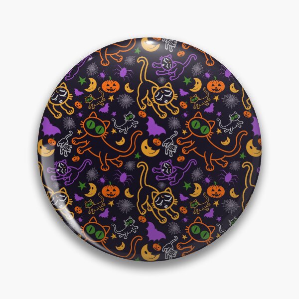 Item preview, Retro Halloween Party – Black Cats & Pumpkins designed and sold by holu_designs.