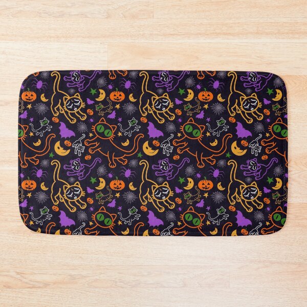 Item preview, Retro Halloween Party – Black Cats & Pumpkins designed and sold by holu_designs.