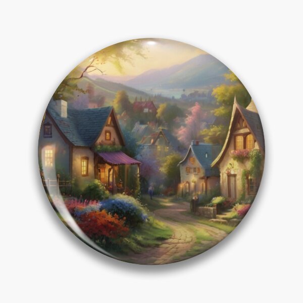 Item preview, Sunlight and Blossoms on the Village Street designed and sold by BlareBlare.