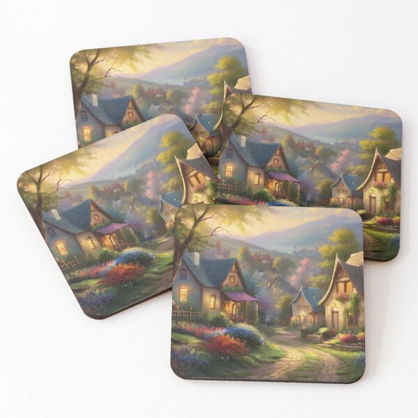 Item preview, Sunlight and Blossoms on the Village Street designed and sold by BlareBlare.