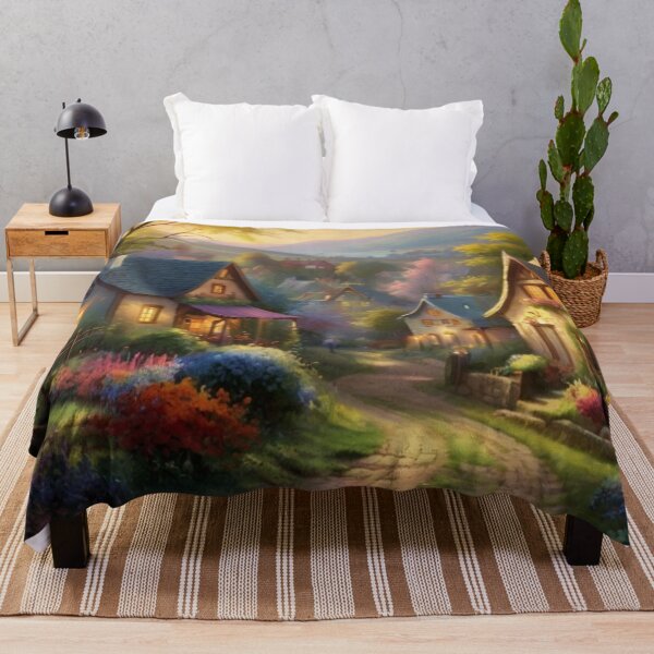 Item preview, Sunlight and Blossoms on the Village Street designed and sold by BlareBlare.