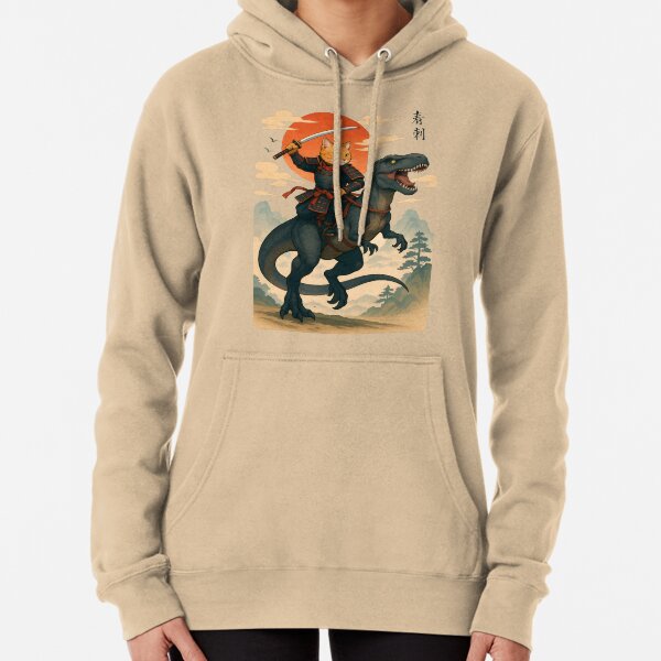 Item preview, Samurai cat riding a dinosaur 2 designed and sold by TheSamuraiCat.
